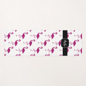 Glitterende flamingo Roze glitters Glitters Monogr Yogamat (Voorkant (horizontaal))