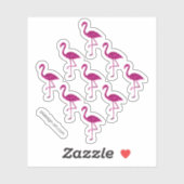 Glitterende flamingo Roze glitters glittertjes pat Sticker (Vel)