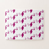 Glitterende flamingo Roze glitters nep glinsterend Legpuzzel (Horizontaal)