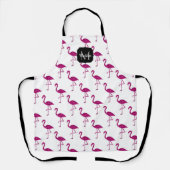 Glitterende flamingo Roze glitters patroon Monogra Schort (Voorkant)