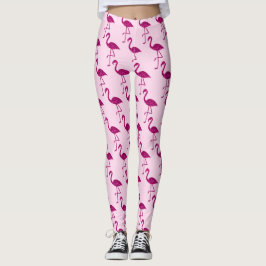 Glitterende flamingo Roze glitterspatroon Leggings