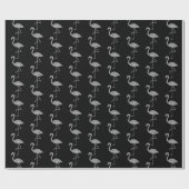 Glitterende flamingo Zilveren glitter glinstering Cadeaupapier (Vlak)