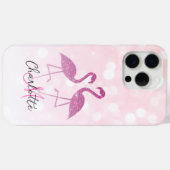 Glitterende flamingo's Roze glitter glinstert Mono Case-Mate iPhone Case (Achterkant (horizontaal))