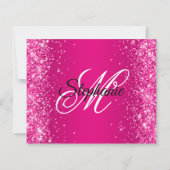 Glitterende Framboos Roze Ombre 50e Verjaardag (Achterkant)