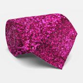 Glitterende fuchsia  stropdas (Opgerold)