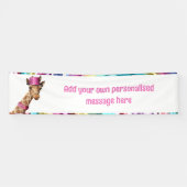 Glitterende giraffe spandoek (Horizontaal)