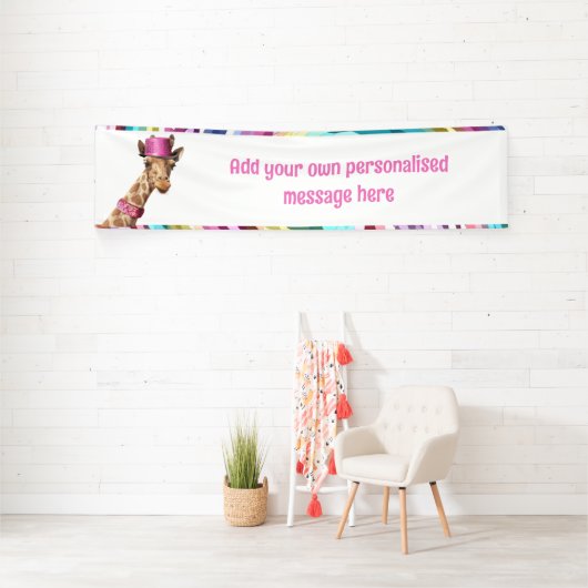 Glitterende giraffe spandoek (Insitu)