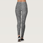 Glitterende Glam Luxe Glitter Grijs Leggings (Achterkant)