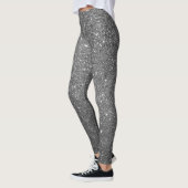 Glitterende Glam Luxe Glitter Grijs Leggings (Links)