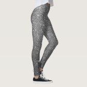 Glitterende Glam Luxe Glitter Grijs Leggings (Rechts)