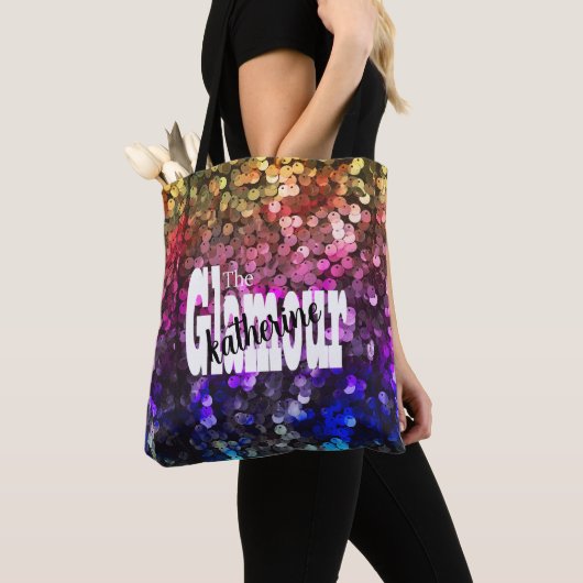 Glitterende Glamour Sequin Tote Bag (Dichtbij)