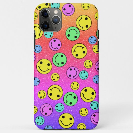 Glitterende glimlachende gezichten Case-Mate iPhone case (Achterkant)