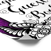 Glitterende Glittersparkles Verjaardag Bruiloft Ga Poster (Hoek)