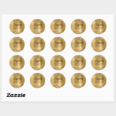 Glitterende Goud Folie Afstuderen Ronde Sticker (Vel)