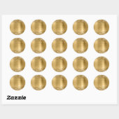 Glitterende Goud Folie Blank Ronde Sticker (Vel)