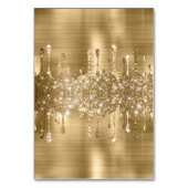 Glitterende Gouden Drips Twee Naam Plaatjes Kaart (Achterkant)