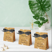 Glitterende gouden feestelijkheidsdoos voor huweli