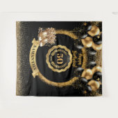 Glitterende Gouden Hoge Hakken 50e Verjaardag Deco Wandkleed (Voorkant (horizontaal))