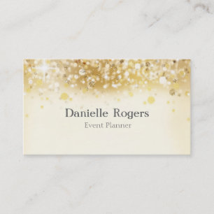 Glitterende Gouden Lichten Glam Elegante Visitekaa Visitekaartje