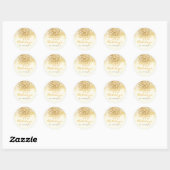 Glitterende Gouden Lichtjes Kerstmis Sticker (Vel)