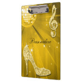 Glitterende Gouden Muzieknote & Stiletto Hak Klembord (Links)