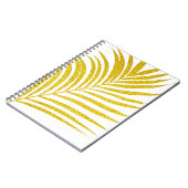 Glitterende Gouden Palmboom Cute Tropisch Cadeau F Notitieboek (Linkerzijde)