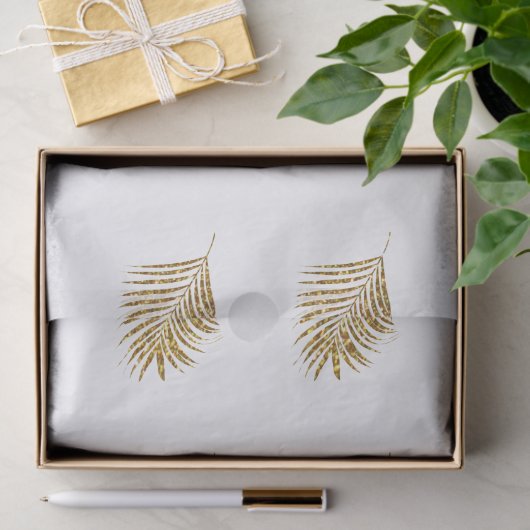 Glitterende Gouden Palmen Tropische Bruiloften Fee Tissuepapier (Geschenk)