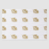 Glitterende Gouden Palmen Tropische Bruiloften Fee Tissuepapier (Voorkant)