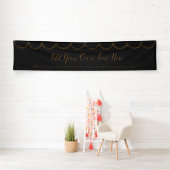 Glitterende Gouden Slinger Voeg Je Eigen Tekst Toe Spandoek (Insitu)
