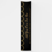 Glitterende Gouden Slinger Voeg Je Eigen Tekst Toe Spandoek (Verticaal)