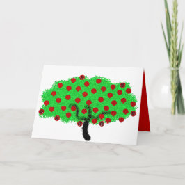 Glitterende granaatappelboom Tu B'Shvat Shavuot Feestdagen Kaart