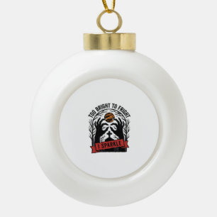 Glitterende Griezelige Handen Vintage Halloween Gr Keramische Bal Ornament