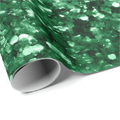 Glitterende groene kerst glitter cadeaupapier (Rol Hoek)
