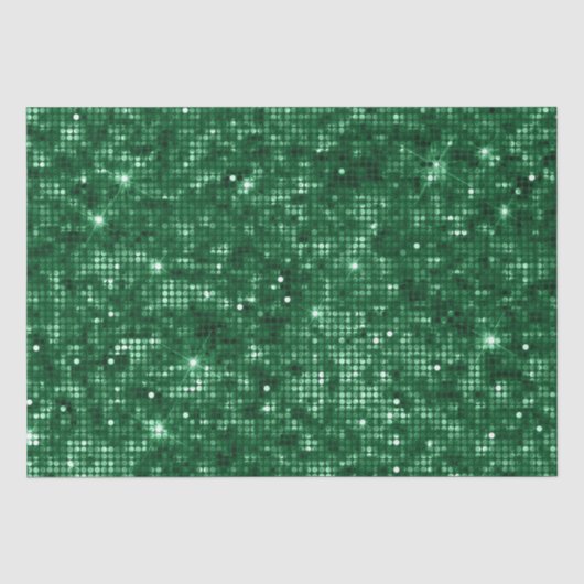 Glitterende groene kerst glitter tissuepapier (Voorkant)