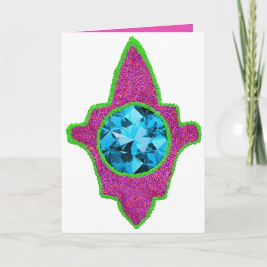 Glitterende hamsa Eid Feestdagen Kaart (Voorkant)