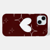 Glitterende Hart Hoesje voor Telefoon | Romantisch (Achterkant (horizontaal))
