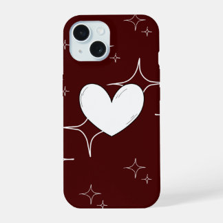 Glitterende Hart Hoesje voor Telefoon | Romantisch iPhone 15 Case