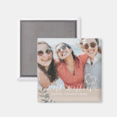 Glitterende harten Besties Foto Magneet (Voorkant / Achterkant)
