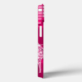 Glitterende Heet Roze Muzieknoot & Stiletto Hak Case-Mate iPhone Case (Achterkant / Rechts)