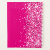 Glitterende Heet Roze Swash Handtekening Planner (Achterkant)