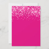 Glitterende Heet Roze Sweet 16 Kaart (Achterkant)