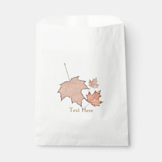 Glitterende herfstbladeren Winter Gouden Herfst Fe Bedankzakje (Voorkant)