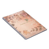 Glitterende herfstbladeren Winter Gouden herfst Wi Notitieboek (Rechterzijde)