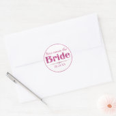Glitterende hete roze bruid en diamanten ronde sticker (Envelop)