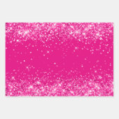 Glitterende hete roze inpakpapier vel (Voorkant)
