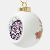 Glitterende Hond Keramische Bal Ornament (Rechts)