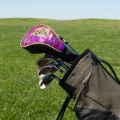 Glitterende huisdier hond foto mangenta golfheadcover (Insitu)