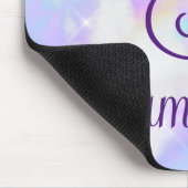 Glitterende Iridescente Regenboog Marmer Monogram Muismat (Hoek)