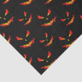 Glitterende Jack O'Lantern gezicht Halloween patro Tissuepapier (Detail)