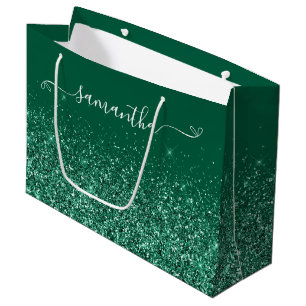 Glitterende Jager Groen Cute Boog Handtekening Naa Groot Cadeauzakje